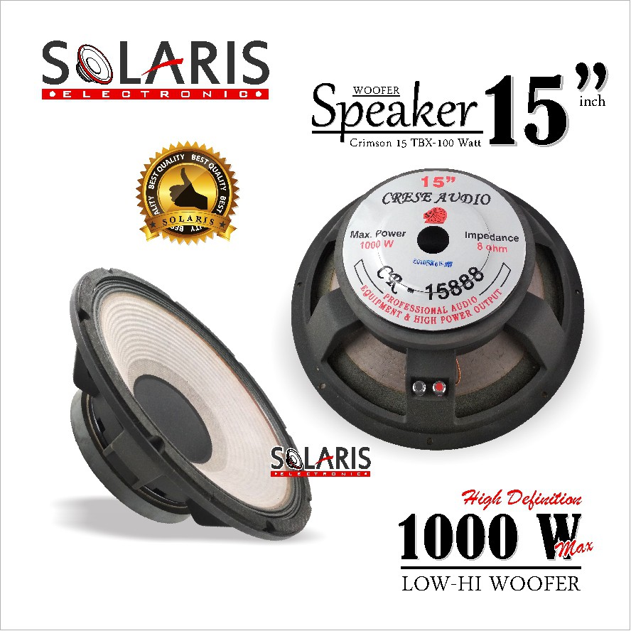 SPEAKER WOOFER 15 Inch 1000 Watts CR-15888