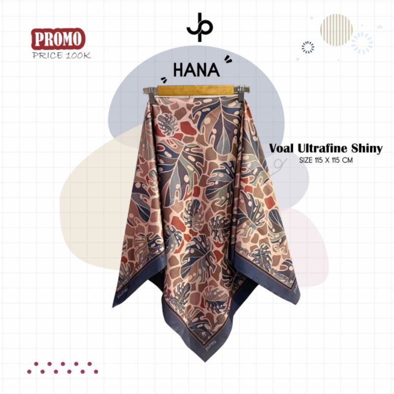 scarve hijab voal scarf  Hana segiempat journey jp limited edition