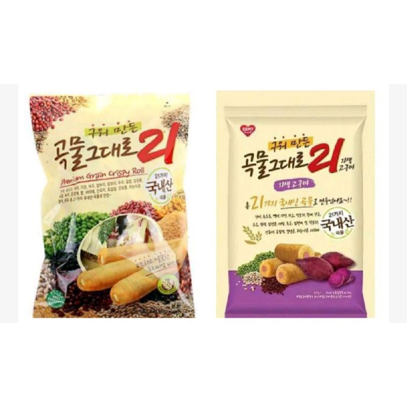 Premium 21 Crispy Grain Rolls Original & Sweet Potato/ Grain Roll Satuan/ Per Pack