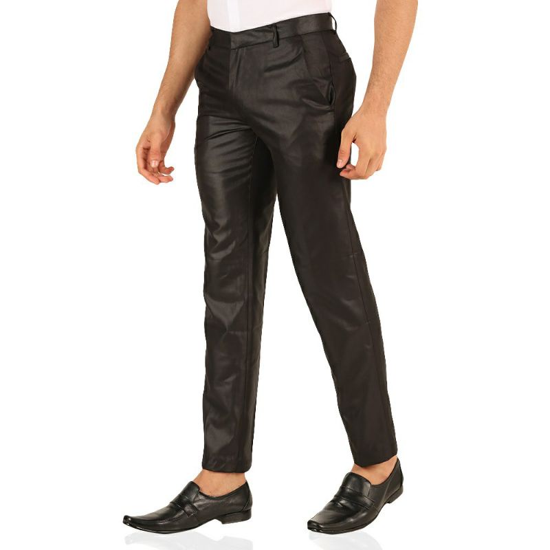 Celana Bahan Dasar Mengkilap Metalik Slimfit Kerja Kantor Formal / NDS