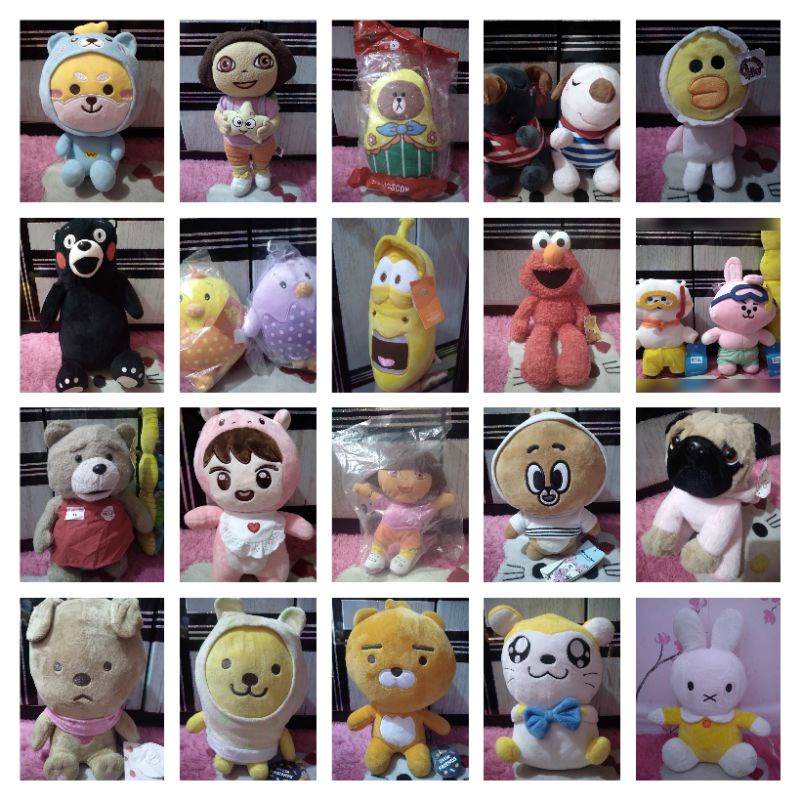Boneka Miffy,Bernard,Tedy,Hamtaro,Kakao,Oki Gombugi,Gudetama