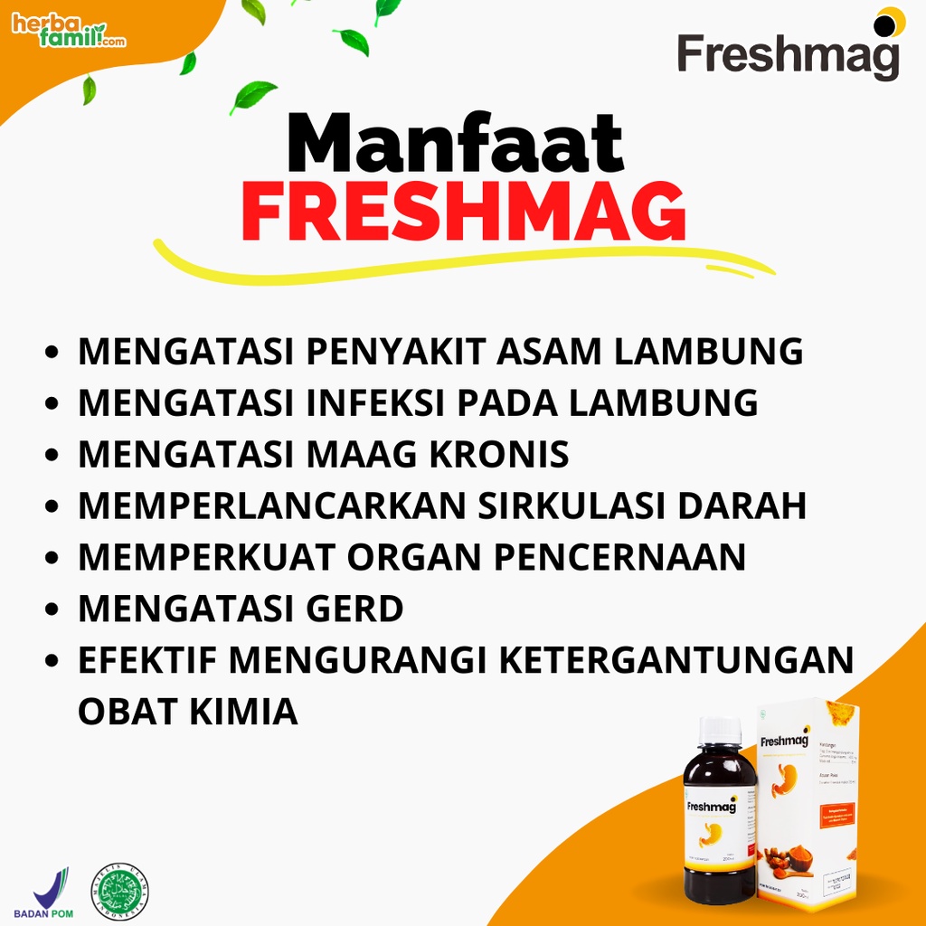 Freshmag - Original Madu Herbal Atasi Magh Kronis Gerd Asam &amp; Infeksi Radang Lambung Penambah Nafsu Makan Lancarkan Pencernaan