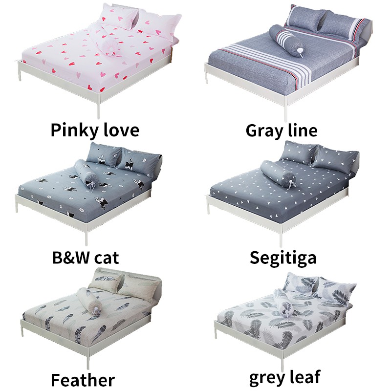 Sprei bed cover seprei non-slip120x200 160x200 180x200 penutup seprai pelindung debu kasur