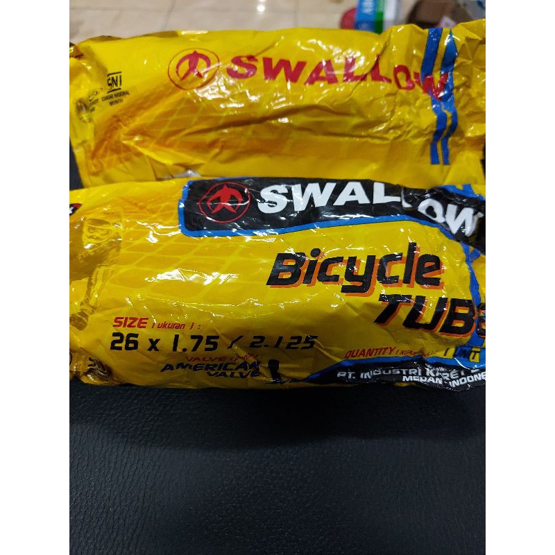 ban dalam sepeda ukuran 26x175/2125 swallow