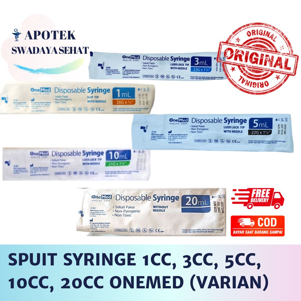 SPUITS1 SYRINGE1 1CC 3CC 5CC 10CC 20CC ONEMED - Spet Syringe Susu Untuk Hewan Bisa Medis Spuit