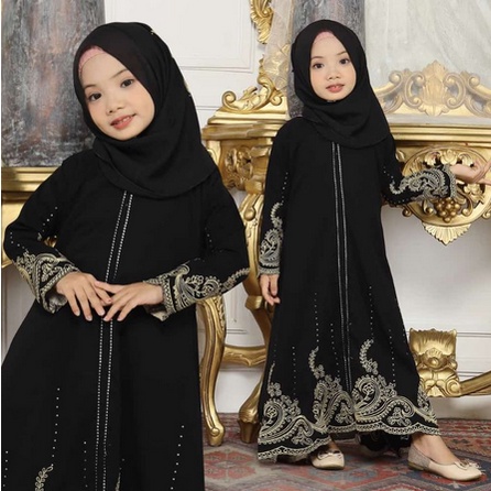 Abaya Wanita Terbaru 2022 Kekinian Original Bahan Jetblack Saudi Turki Umroh Kwalitas Boutique