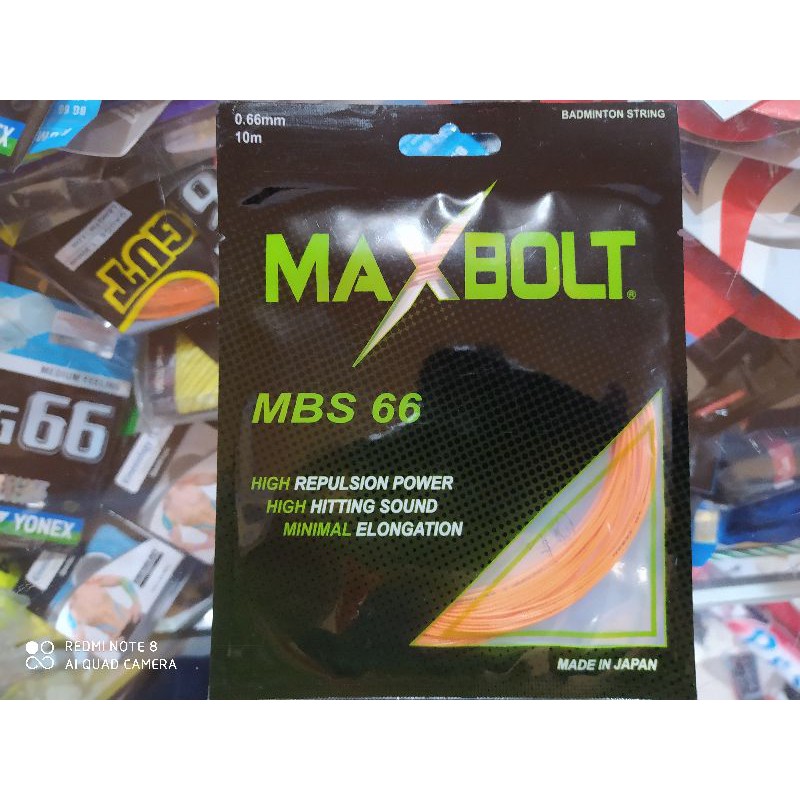 senar badminton maxbolt mbs 66 dan mbs 63 original jepang