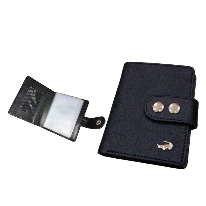 dompet kartu kulit Atm + slot uang pria dan wanita croko mewah