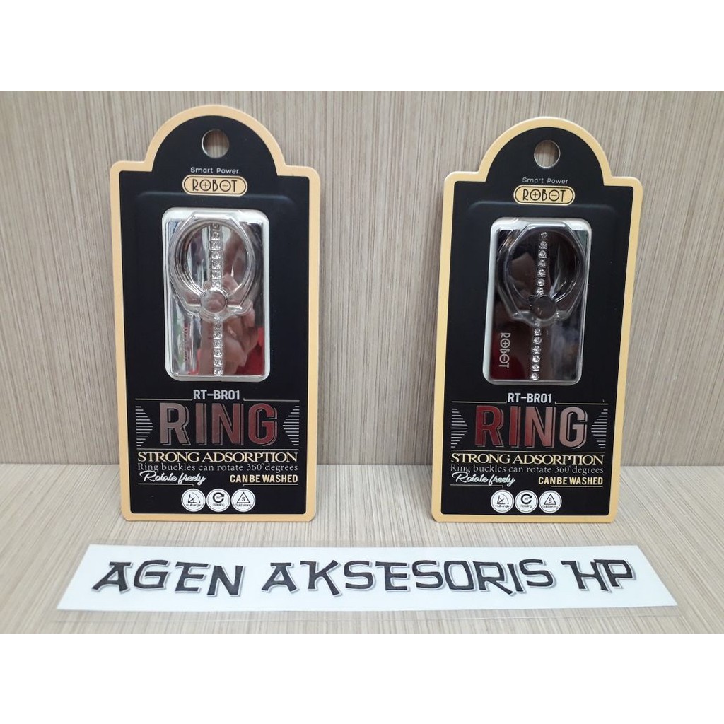 Ring Stand ROBOT Ring Stent Gantungan HP 360 iRing Strong Adsorption