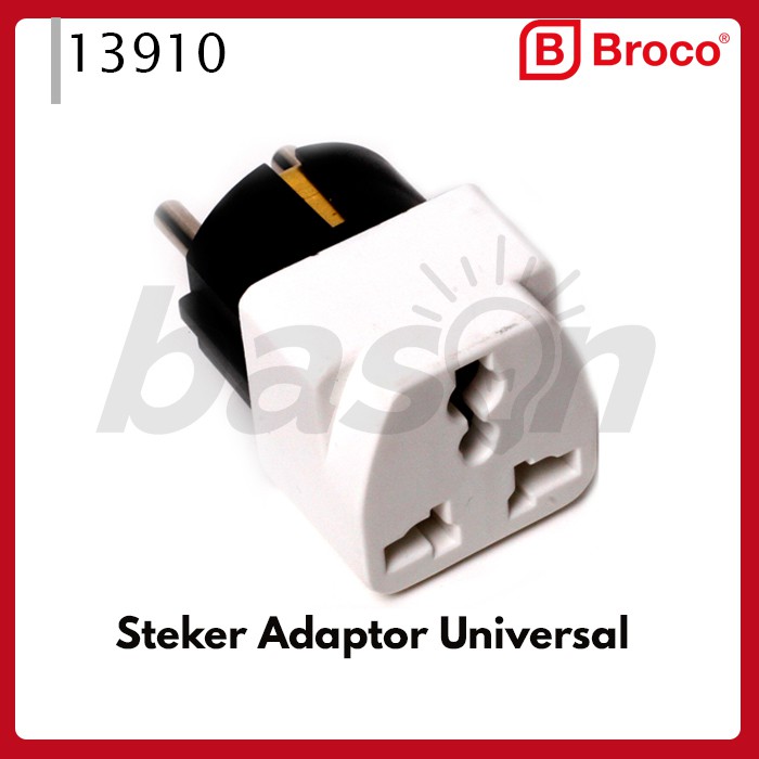 BROCO 13910 STD Universal Adaptor Plug | EU to Universal