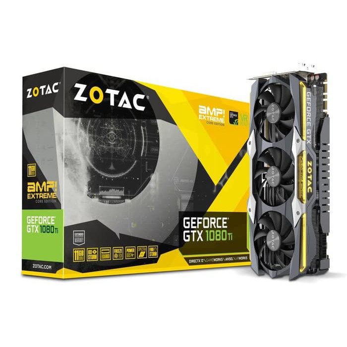 GARANSI TERBAIK !! ZOTAC GeForce GTX 1080 Ti 11GB AMP Extreme Core Edition ZT-P10810F-10P