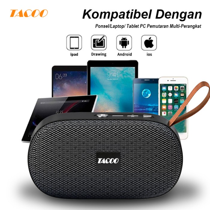 Tacoo Speaker Bluetooth T7 Mini Protable Speaker Super Stereo Bass