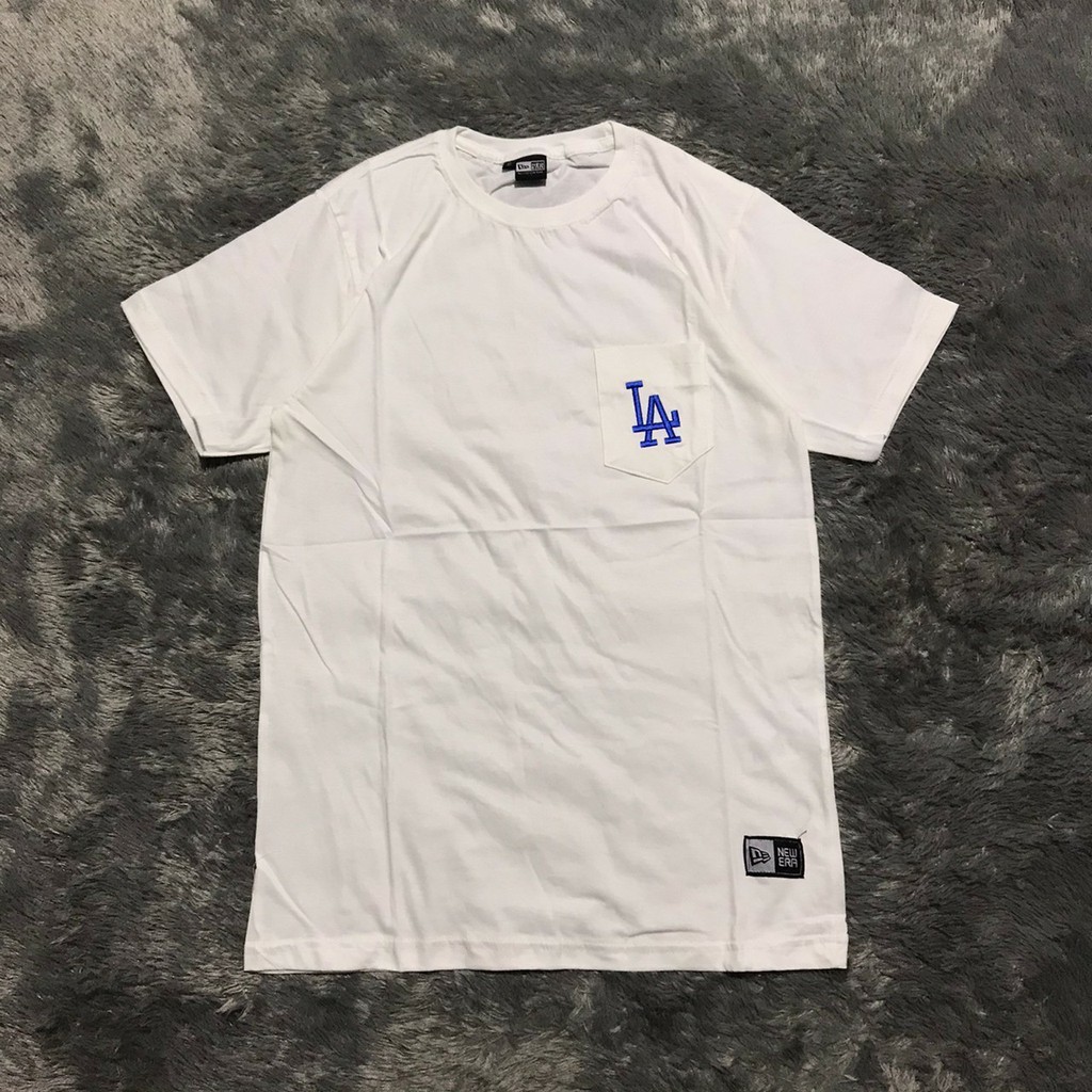 Kaos LA Dodgers MLB Pocket Logo Bordir Premium New Era