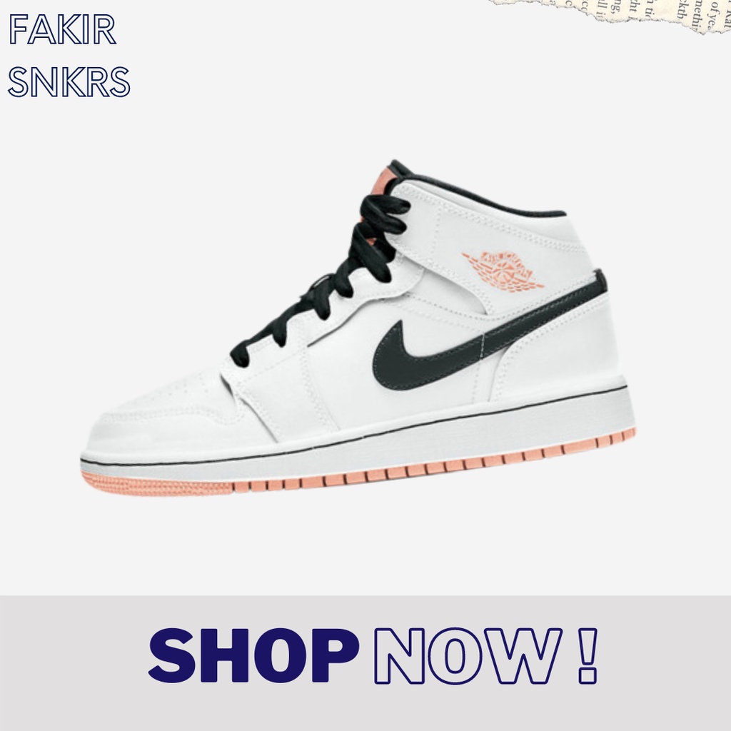 air jordan 1 mid arctic orange - size 37.5