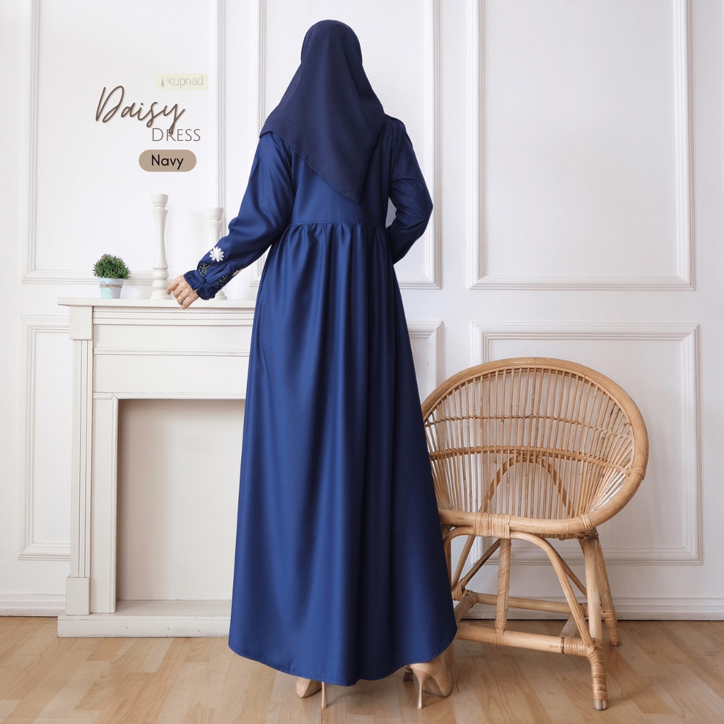 KUPNAD Gamis Katun Premium Toyobo  bordir bunga esther - Daisy Dress