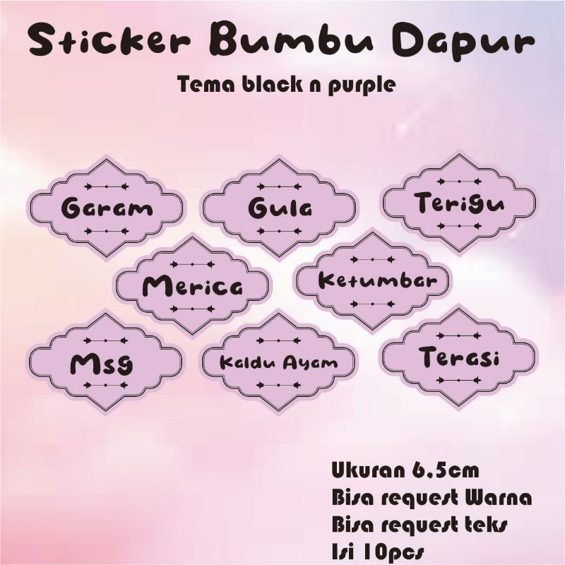 sticker/sticker bumbu dapur/stiker/stiker lucu/stiket murah