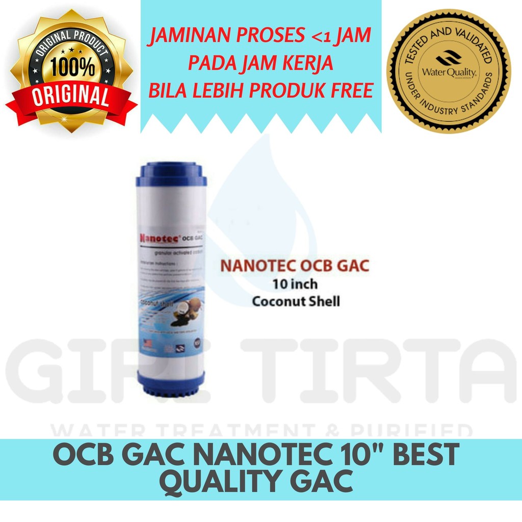 Giri Tirta - Catridge Filter GAC Nanotech 10 Inch Untuk Menyerap dan Menghilangkan Bau, Rasa dan Warna pada Air