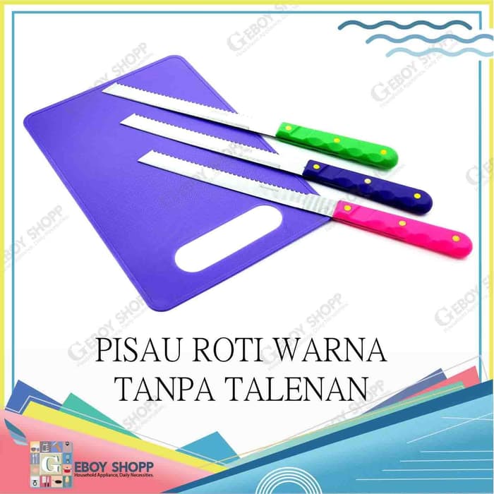 

89Yijt67R Pisau Roti Warna 2 Sisi - Merah Muda E54Srfsw