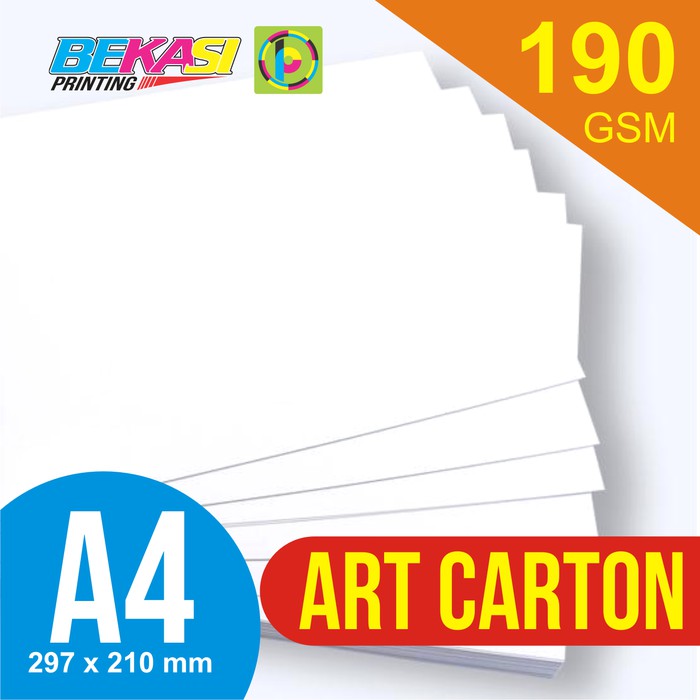 

Dijual Kertas Art Carton 190GSM A4 21 x 29.7 cm Murah