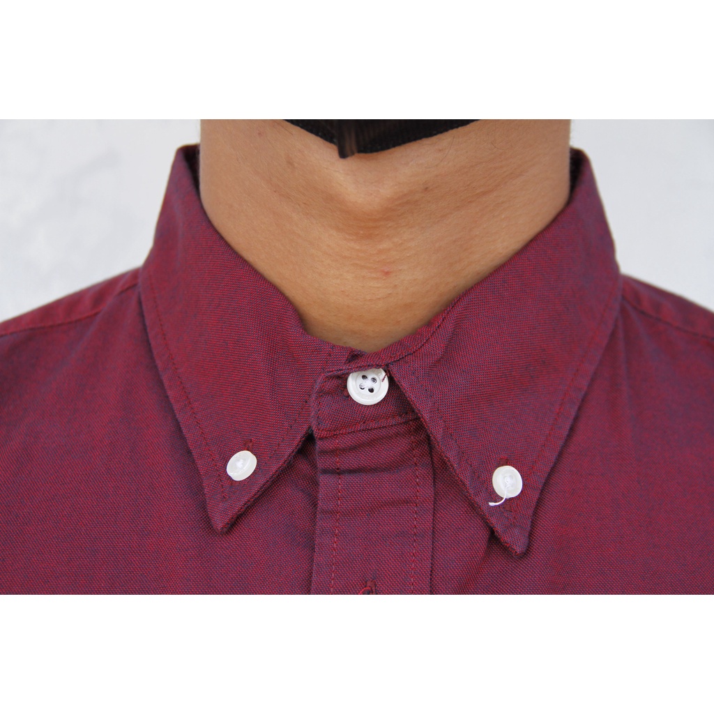 Kemeja Casual Pria Cole Lengan Pendek Reguler Fit Maroon 10 | Kemeja Kesual | Kemeja Kasual | 100% Oginal Best Quality, Exclusive Branded M*t*hari Dept Store