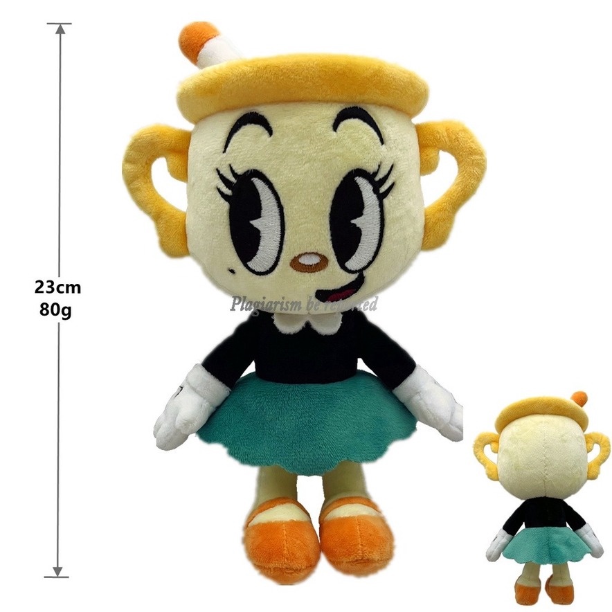 Mainan Boneka Stuffed Plush Mugman Ms. 23cm Boneka Chalice Bahan Plush Untuk Koleksi / Hadiah