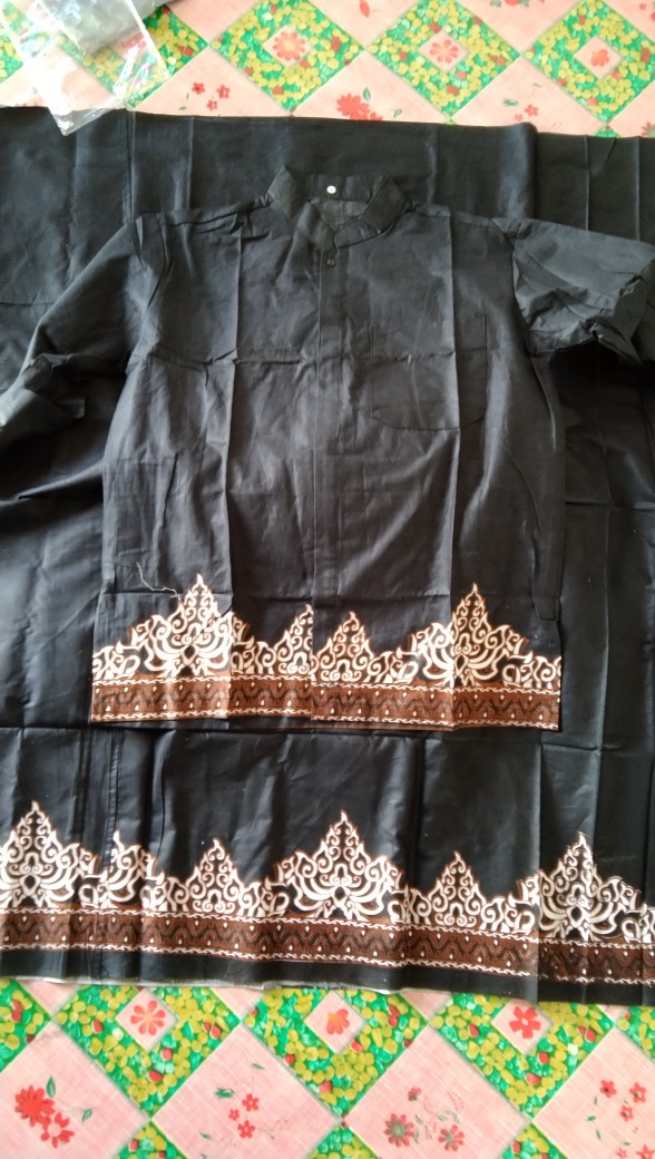 1set Setelan Sarung Kemeja Batik / Batik Solo / Batik Pekalongan Sarko / Sarkem Batik