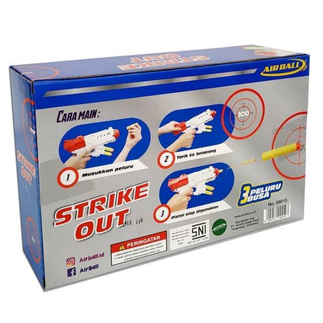 Mainan Anak Pistol Air Ball Strake Out s1