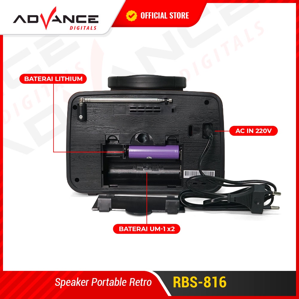 Advance RBS816 Radio Bluetooth Speaker Portable Wireless