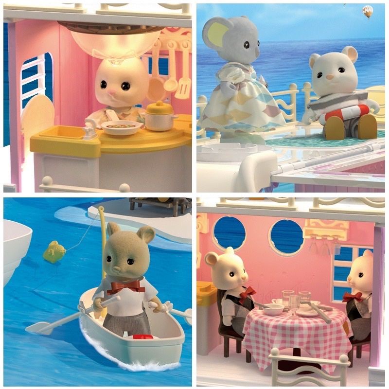 sylvanian families alike koala diary boat cruise ocean restaurant