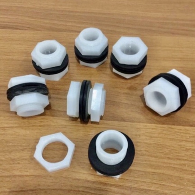 mur tangki air 1/2" pvc plastik vring v ring toren air drat 1/2 inci mur toren pvc watermur 0.5” inc