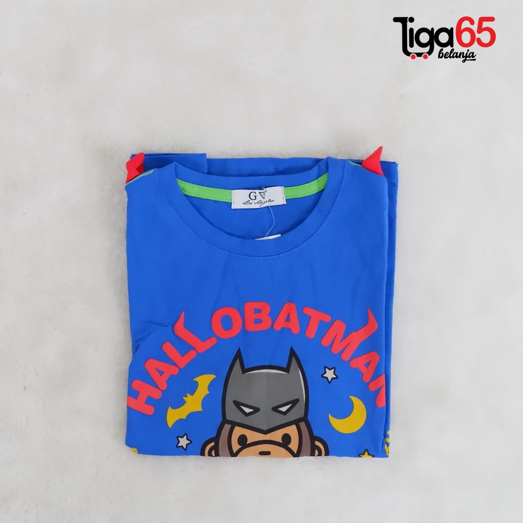 365 Baju Anak Kids wear Tshirt Oblong lengan pendek 2-12  14670760 HALLO BATMAN