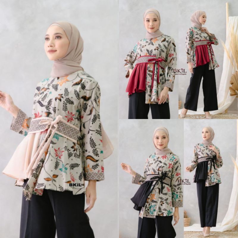 BAJU BATIK WANITA MODERN MONALISA GENES M,L,XL asli PEKALONGAN