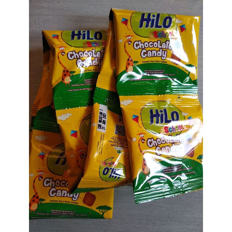 HILO SCHOOL COKLAT CANDY 10sacht @8grm PERMEN SUSU