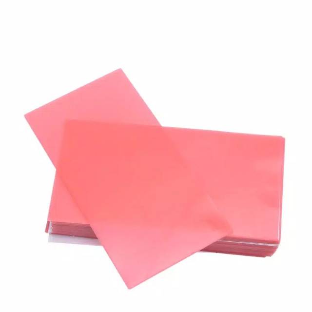 Image of Wax base plate merah / lilin merah gigi palsu isi 18 lembar / wax Carver lilin malam #4