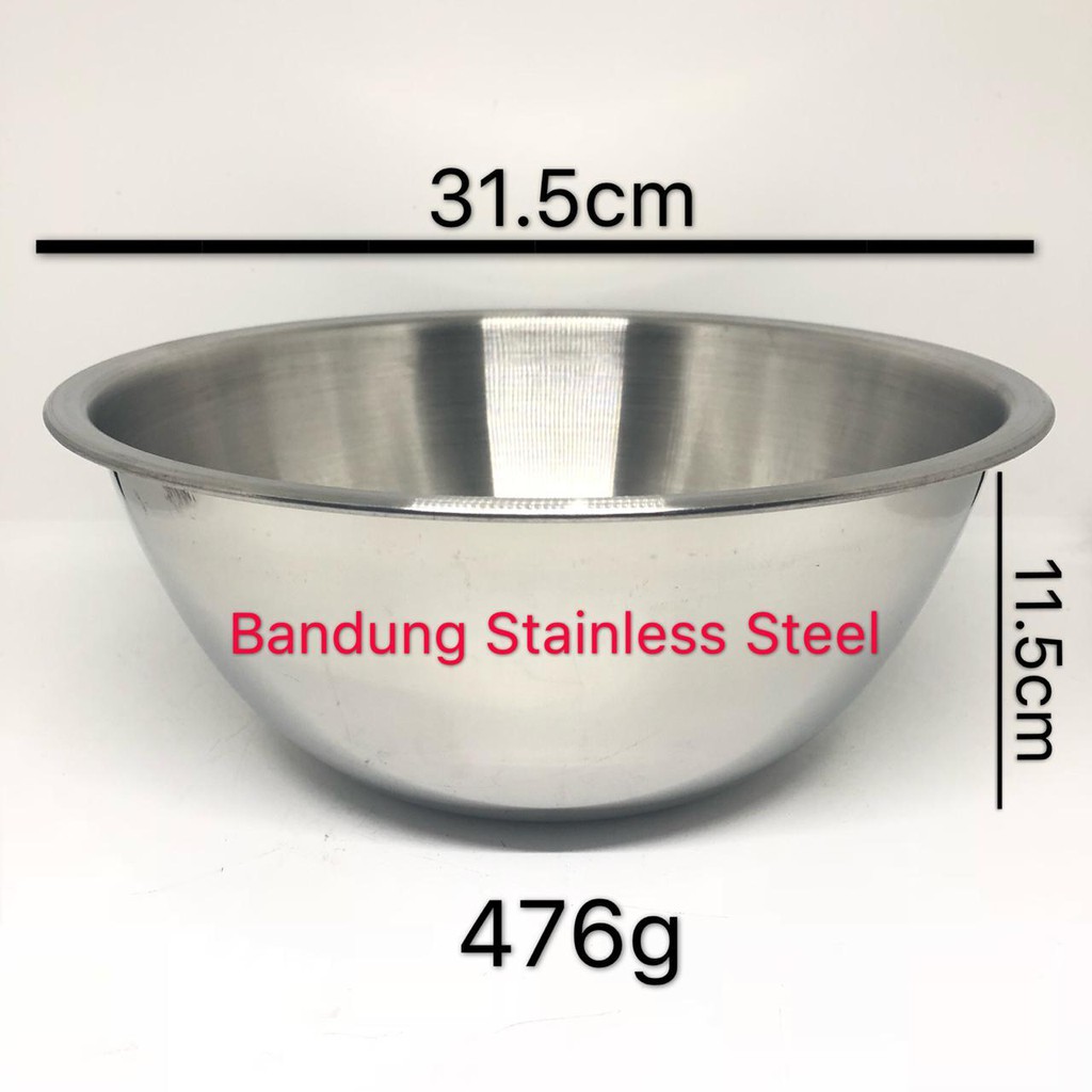  Baskom  Korea stainless  steel 32cm elegan tebal dov mixing 