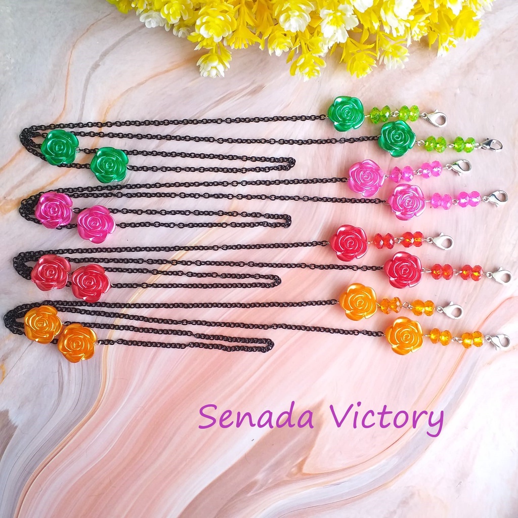 Senada Victory Kalung Masker 2 in 1 Kristal Cantik Konektor Masker Strap Mask SKM011