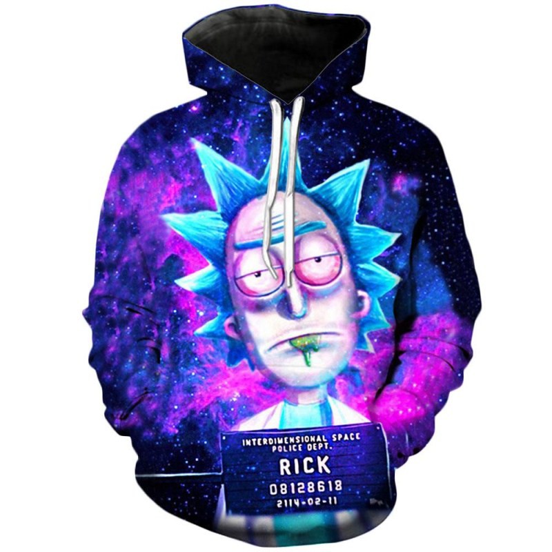 rick and morty purple hoodie