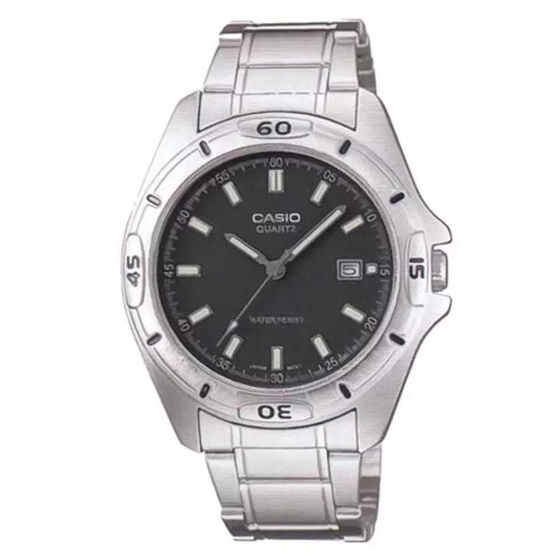 Casio Standard MTP-1244D-8A - Jam Tangan Pria - Abu-abu - Stainless Steel