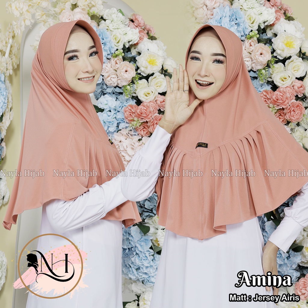 Kerudung Instan Jersey Model Amina Hijab Instan Jersey Airis Jilbab Bergo Termurah Nayla Hija'b