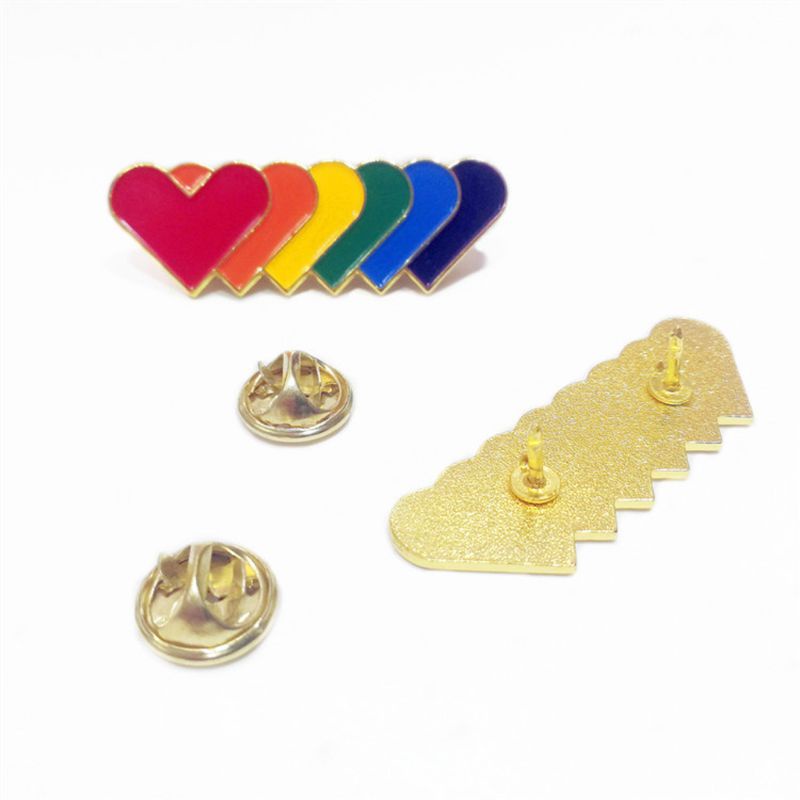 SIY  10Pcs Rainbow Love Pride Flag Friendship Brooch Lapel Pin Badge Gay &amp; Lesbian Love Is Love Colorful Brooch Jewelry Gift