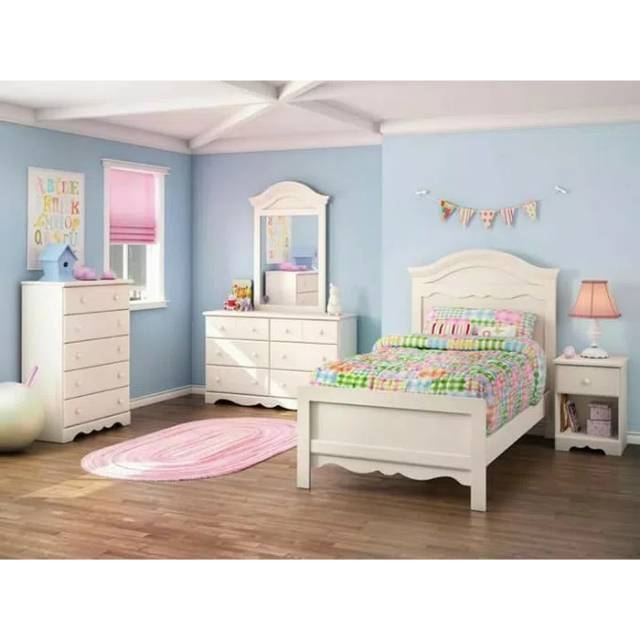 set kamar tidur anak minimalis duco putih.mebel jepara,furniture