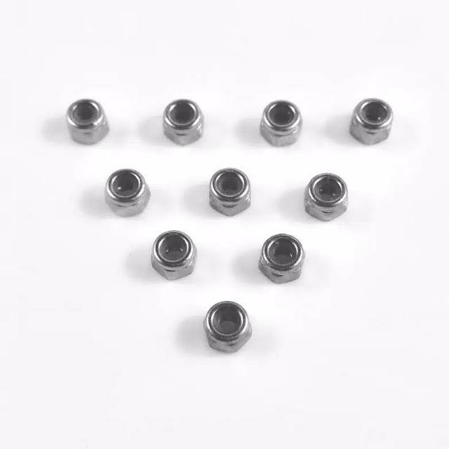 Rep Tamiya 94690 Mini 4WD 2mm Lock nut / Mur Silver