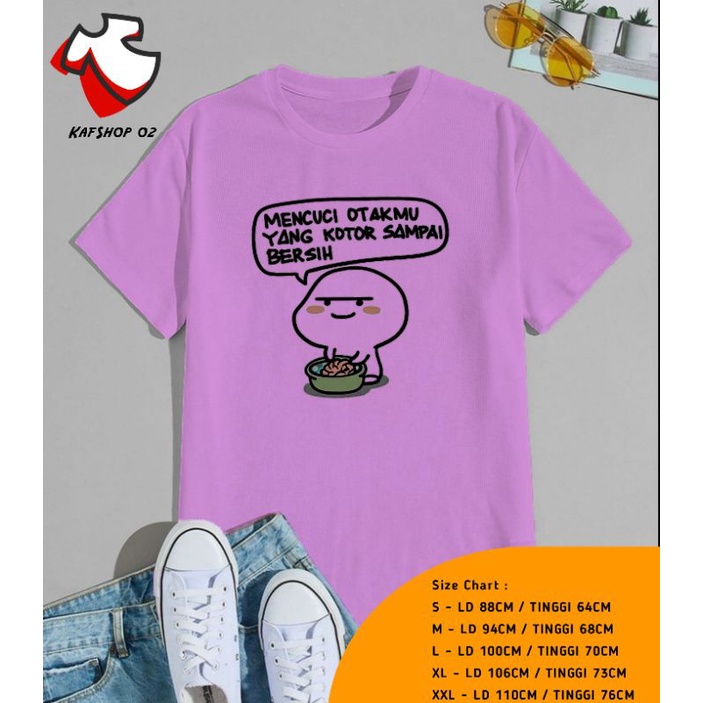 KAOS STIKER PENTOL LUCU OVERSIZE CWE/CWO