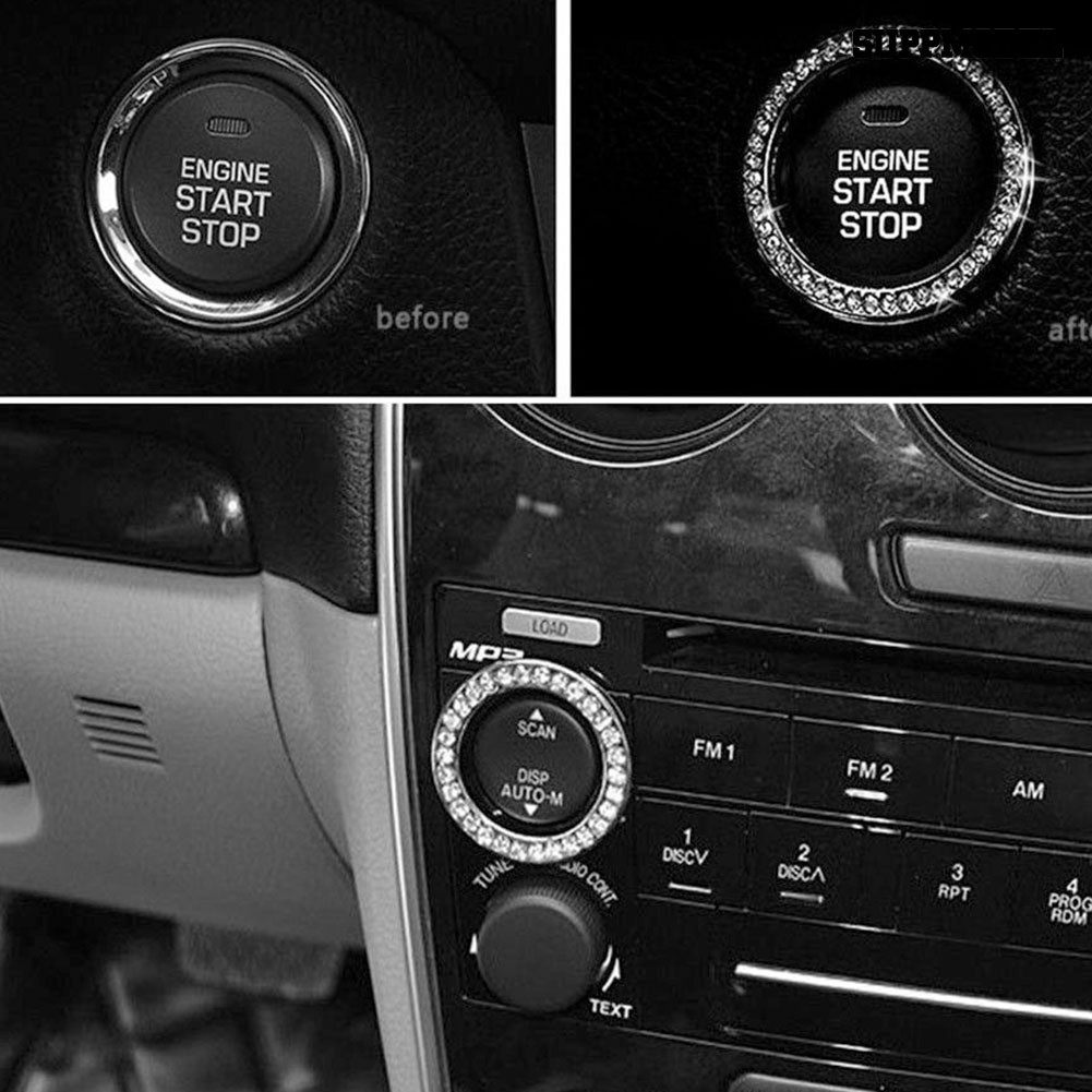 Supmodel Car Auto Engine Start Button Ignition Switch Decorative Ring Sticker Accessory