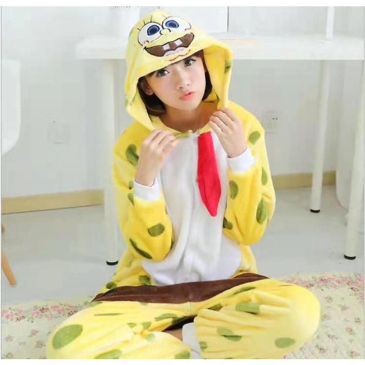 KOSTUM SPONGEBOB SQUAREPANTS PATRICK ONESIE PIYAMA COSPLAY BAJU TIDUR IMPOR