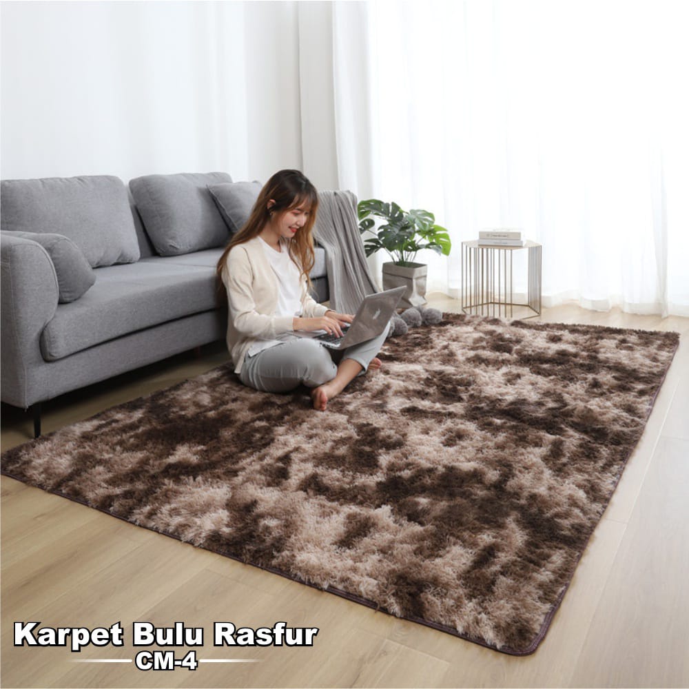 TERBARU Karpet Bulu Rasfur lembut Warna Cantik Jumbo Kasur Lantai Tebal Empuk Premium Murah Anti Slip