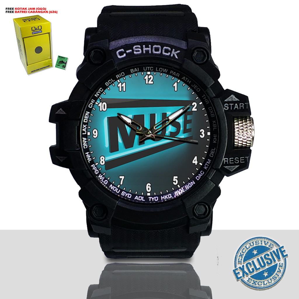 (EXCLUSIVE ) JAM TANGAN MUSE WATER RESIST FREE BOX DAN BATREI - NO.4