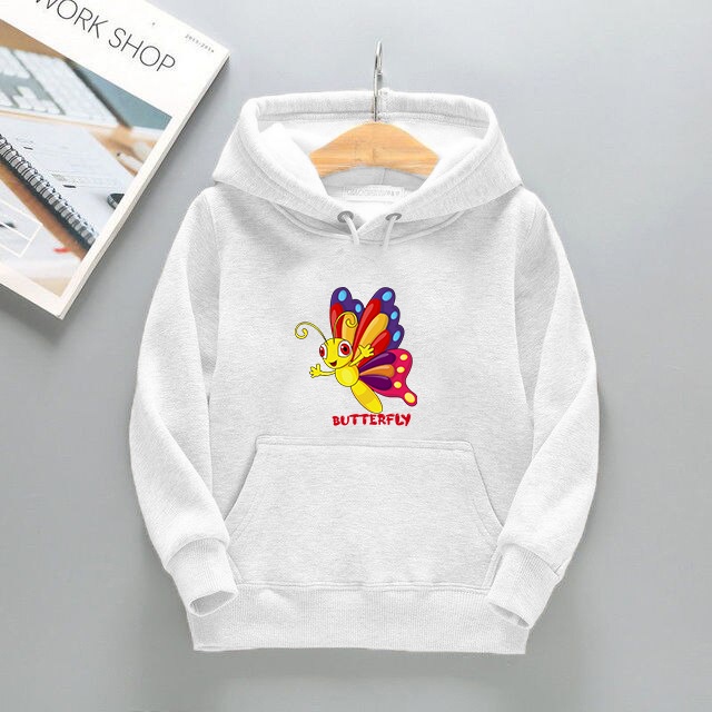 Hoodie Anak Unisex Butterfly Size M-XL