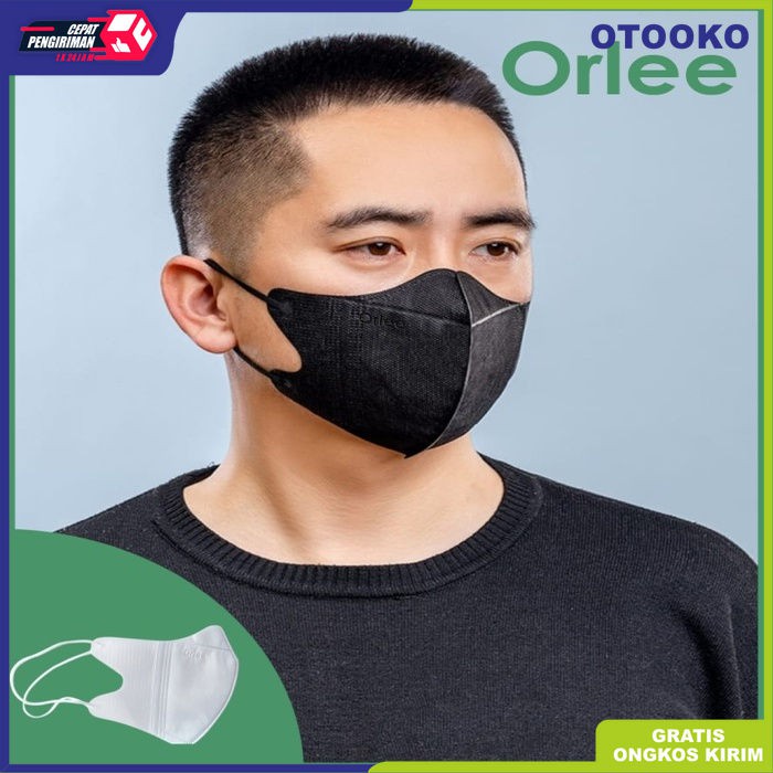 Masker Duckbill 3D Embos Orlee 3 Ply 3Ply Earloop Kemenkes isi 10 pcs