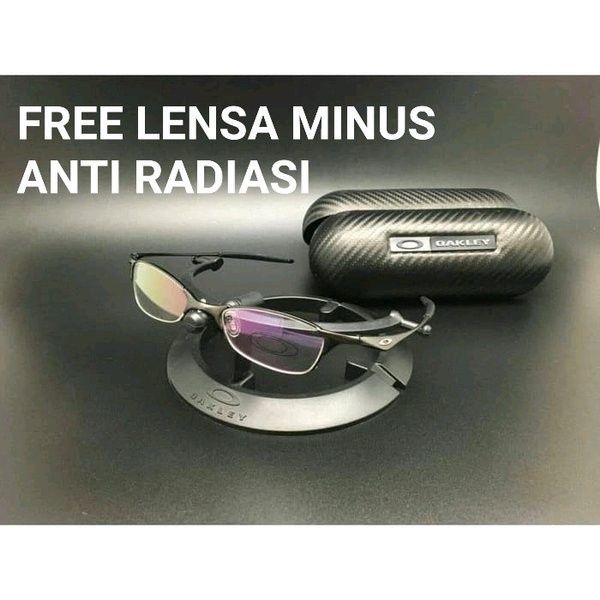 frame kacamata titanium pria wiretap half gun
